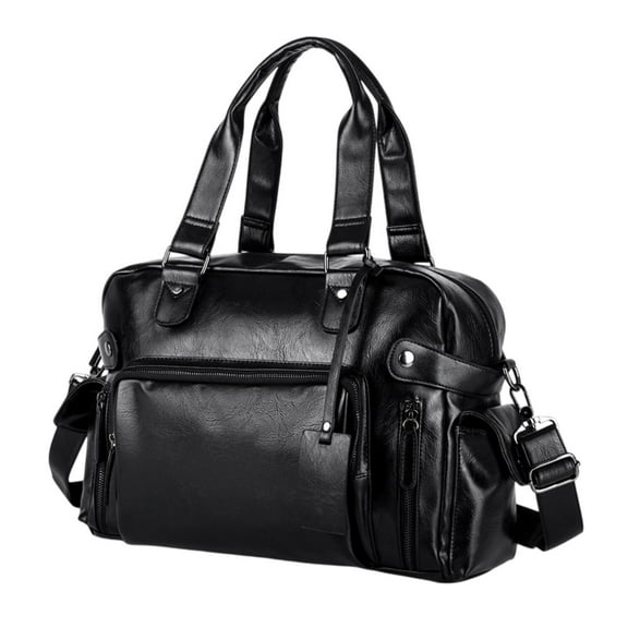 EHJRE Mens Leather Shoulder Bag Business Bag Top Handle Handbag for Office Outdoor