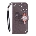 thumbnail image 2 of Feishell Samsung S20 Case Owl Pattern Glitter Sparkly Gems Shockproof PU Leather Wallet Cover Flip Stand Card Slots Magnetic Diamond Bling Folio Case for Samsung Galaxy S20, Gray, 2 of 7