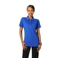 thumbnail image 2 of Zfeel-High Performance Pure Poly Polo Collar T-shirt For Women, 6 oz, 100% Polyester Luxe Touch tee , Color-Sport Royal, (Size- 3XL), 2 of 7