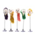 thumbnail image 3 of 2PCS Cat Teaser Wand Mouse Suction Cup Spring Cat Feather Teaser Kitten Bite Toy, 3 of 10