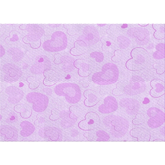 Ahgly Company Machine Washable Indoor Rectangle Transitional Violet Purple Area Rugs, 5' x 8'
