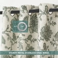 thumbnail image 3 of DriftAway Linen Floral Paisley Green Blackout Curtains for Living Room Bedroom 72 Inch Length 2 Panels Lined Grommet Window Drapes Thermal Farmhouse Country Jacobean Curtains Loden Green, 3 of 8