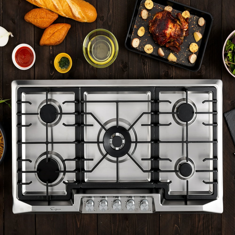 Empava 36'' Builtin Gas Stove Top Stainless Steel LPG Natural Gas