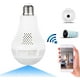 thumbnail image 1 of 1080p WiFi Bulb Camera 360° Gran Angular Fisheye HD Cámara espía de seguridad para interiores, WiFi Control de cámara Cámara oculta con infrarrojos + Cámara de luz blanca 128GB TF [1080p] ER, 1 of 5