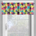 thumbnail image 2 of Ambesonne Colorful Valance Pack of 2, Mosaic Trapezoid Art, 54"X18", Multicolor, 2 of 5