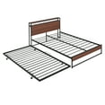 thumbnail image 5 of Dasun Full Size Metal Platform Bed Frame with Trundle, USB Ports and Slat Support ,No Box Spring Needed Black, 5 of 5