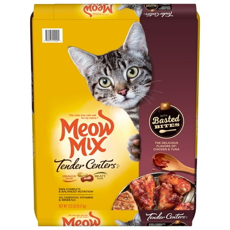 UPC: 0829274219204 | Meow Mix Tender Centers with Basted Bites  Chicken and Tuna Flavored Dry Cat Food  13.5-Pound