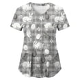 thumbnail image 5 of UngA Easter T-Shirts for Women Cute Rabbit Print Tshirt Casual Short Sleeve Tee Top Bunny Graphic Easter Shirt Women (Dark Gray,XXXL), 5 of 5