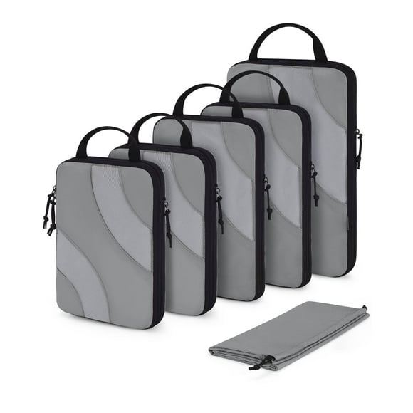 Juego de 6 cubos de compresión BAGSMART Travel, color gris
