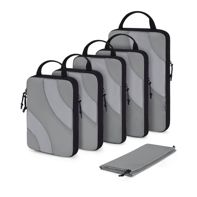 Juego de 6 cubos de compresión BAGSMART Travel, color gris