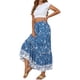 thumbnail image 4 of SAYOO Mujer Adolescente Verano Vintage Bohemio Floral Maxi Falda Elástica Cintura alta A-Line Ruffle Flowy Beach Falda larga SAYOO  Diario /Fiesta, 4 of 10