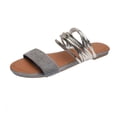 thumbnail image 2 of Nuevas sandalias y pantuflas para mujer con punta abierta y cómodas de fondo plano de verano Wmkox8yii shjk3568, 2 of 4