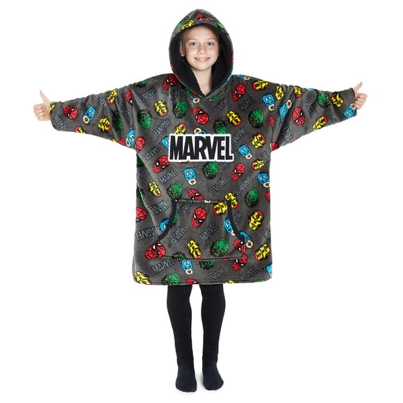 Sudadera Manta Marvel Avengers para Niños con Capucha Sherpa de Forro Polar