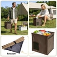 thumbnail image 5 of Foldable Collapsible Camping Storage Bin, Waterproof Outdoor Trash Can for Picnic, Brown, 5 of 6
