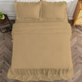 thumbnail image 4 of DNG Creations 4-Piece Long Ruffle Sheet Set 8-Inch Deep Pocket (Solid Taupe - King), 4 of 7