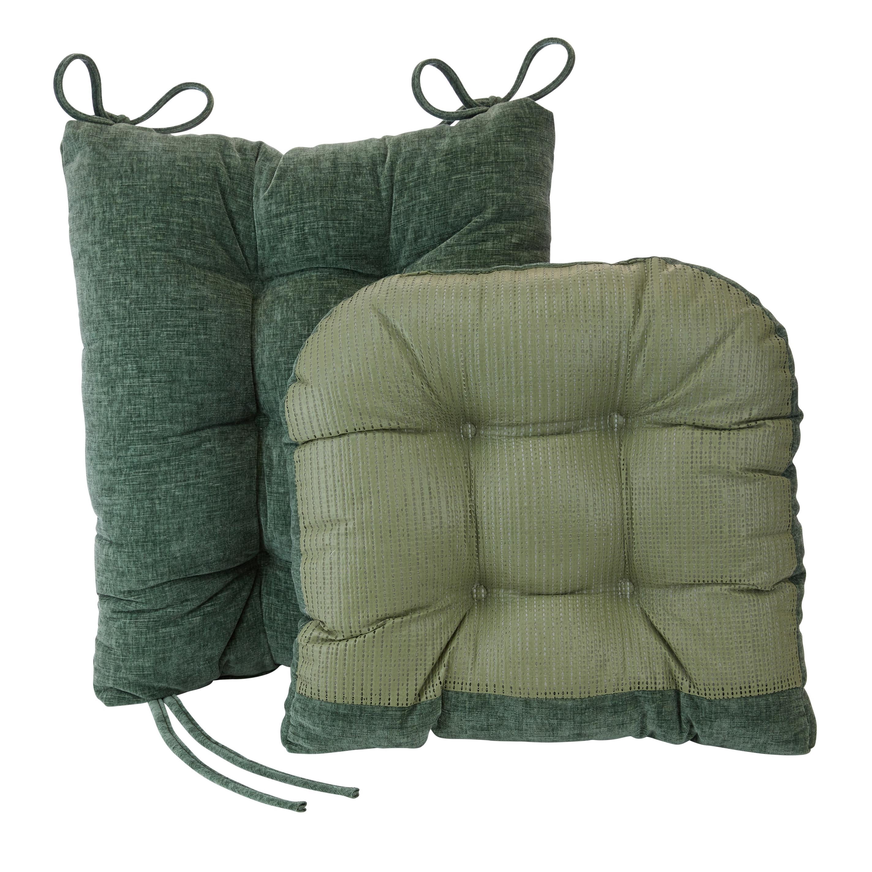 Non-Slip, Gripper Plush Rocking Chair Cushion Set