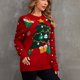 thumbnail image 4 of Suéter navideño de Europa y América para mujer, suéter de cuello alto estilo holgado de manga larga para otoño e invierno, 4 of 5