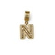 thumbnail image 5 of Collar con dije de oro laminado letra brillos N, 5 of 6