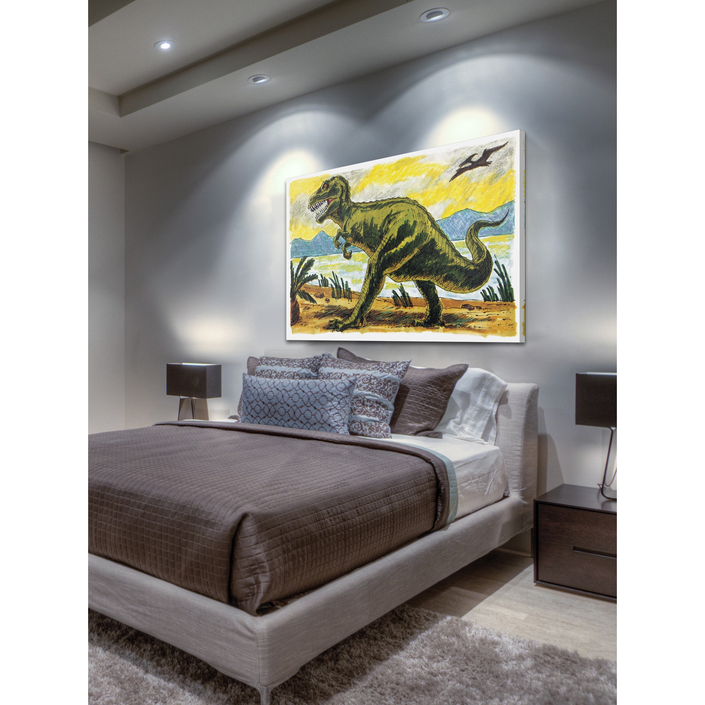 Marmont Hill "Tyrannosaur II" by Curtis Painting Print on Canvas