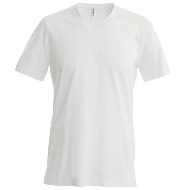 Kariban Mens Short Sleeve V Neck Slim Fit T-Shirt