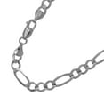 thumbnail image 4 of JewelStop 14k Solid White Gold 4.6 mm Figaro Chain Necklace 24" Lobster Claw Clasp - 17.5gr., 4 of 5
