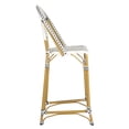 thumbnail image 5 of SAFAVIEH Zaid Outdoor Patio Stackable, Counterstool, Black/White/Brown, Set of 2, 5 of 11