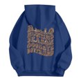 thumbnail image 4 of WEAIXIMIUNG Sweatshirts Grande Taille pour Femmes 3X Carcos Décontracté Col Rond Poche Imprimé Lettres Anglaises Hoodie, 4 of 5