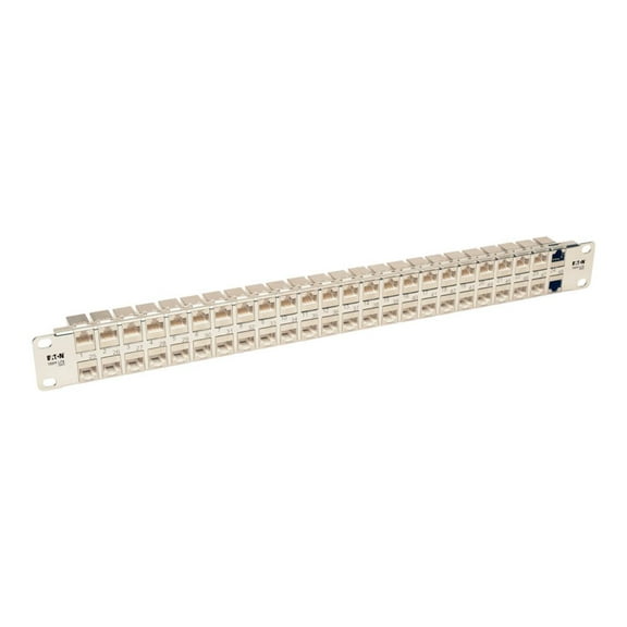 Tripp Lite 48-Port 1U Rack-Mount STP Shielded Cat6a Feedthrough Patch Panel, RJ45 Ethernet N254-048-SH-6A