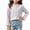 Gray, variant on WAVSUF Girls Ribbed Top, Long Sleeve Bow Decor Mock Neck Winter Fall Warm Pullover Pink 7-8
