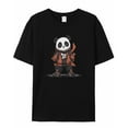 thumbnail image 5 of Men's T-Shirt,Street Panda Short Sleeve Crewneck Casual Tee Shirts,Black-XL, 5 of 8