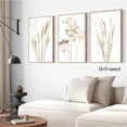 thumbnail image 4 of Beige Botanical Poster Neutral Plant Wall Art Set of 3 Boho Minimalist Flower Artwork Modern Nature Floral Pictures Farmhouse Canvas Art Prints for Wall Decor Aesthetic Unframed 12x16in, 4 of 6