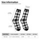 thumbnail image 2 of Balery White And Black Plaid Calcetas Largas con Estampado para Hombre y Mujer – Suaves y Transpirables, Talla Única (US 5-11), 2 of 6