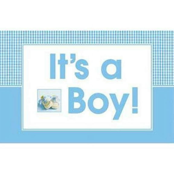 Baby Shower Boy Shoes Wall Banner (1ct)