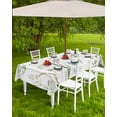 thumbnail image 4 of Hokiten Outdoor Tablecloths with Umbrella Hole & Zipper, Summer Botanical Floral Rectangle Tablecloth 60x120 Inch, Rustic Spring Flowers Waterproof Table Cloth, Patio/Pool/Picnic Table Covers, 4 of 7