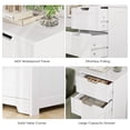 thumbnail image 6 of LoWyiL Bathroom Floor Cabinet with 5 Drawer Dresser, with Avoid-Tipping Device, White, Freestanding Side Tall Storage Cabinet Narrow Drawers for Small Spaces, 6 of 7