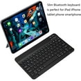 thumbnail image 2 of GFDYREE Slim Bluetooth Keyboard Portable Mini Wireless Keyboard Rechargeable for Tablet iPad iPhone Apple Phone Smartphone Laptop iOS Android Windows (10 inch Black), 2 of 7