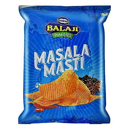 Balaji Wafers ( Indian Chips ) Limited Edition (1 x Masala Masti 150g + 2 x Lays Magic Masala 52g)