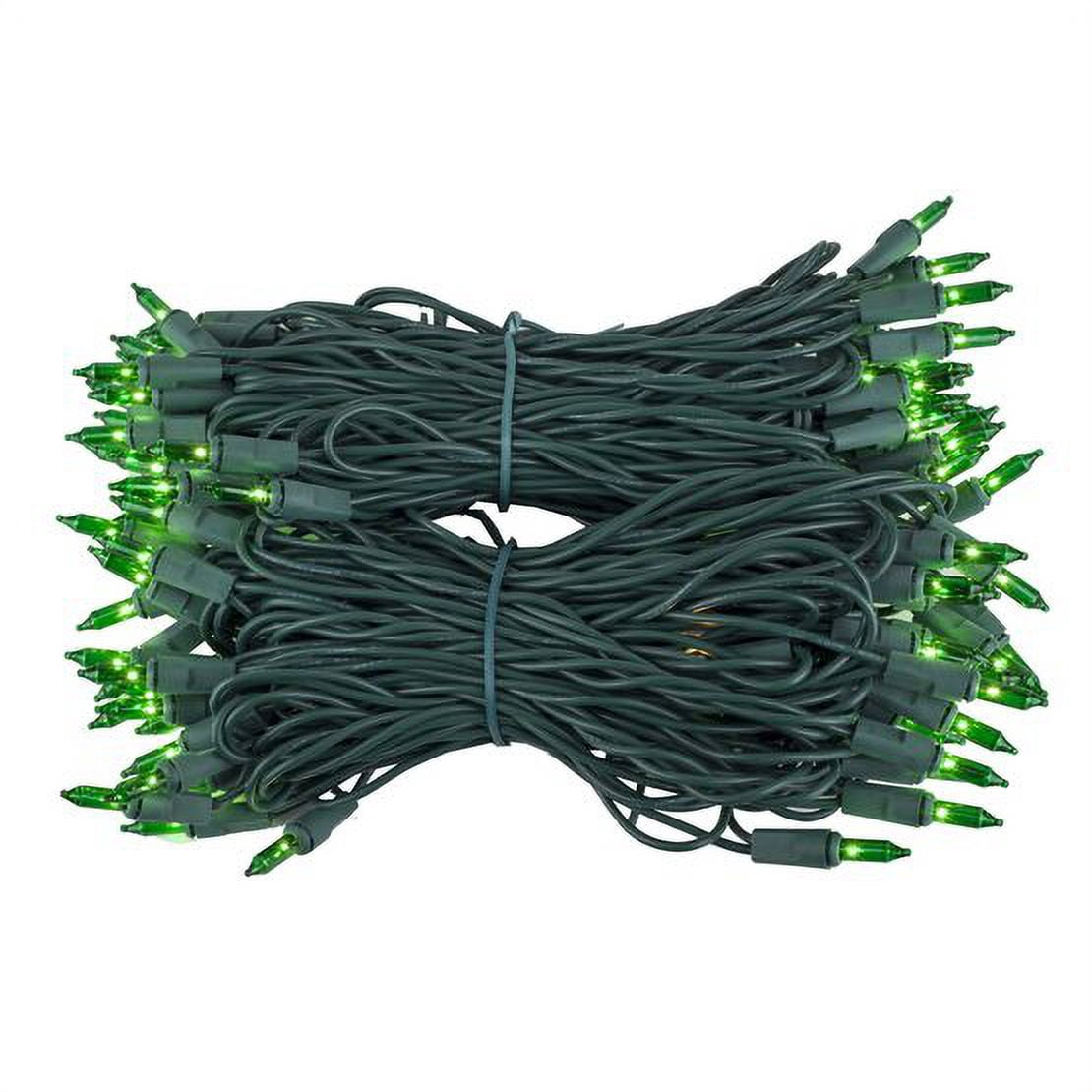 Kringle Traditions 100-Ct Christmas Halloween St Patricks Day Green Mini Light Set - 50' Green Wire