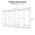 thumbnail image 3 of VIPEK V60 Extra Large Portable Closet Rack Heavy Duty Clothing Rack for Hanging Clothes Freestanding Wardrobe Closet, Metal Closet for Bedroom Storage Organizer, Load 1620lbs, White, 3 of 6