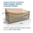 thumbnail image 4 of Budge XLarge 88"W 36"Deep Brown / Beige Patio Sofa Cover, English Garden, 4 of 12