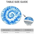 thumbnail image 6 of Blue Tie Dye Pattern Round Fitted Tablecloth with Elastic Edge,Dining Table Cover Waterproof,Outdoor Round Tablecloth for Camping,Dining,Indoor and Outdoor, 6 of 7