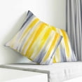 thumbnail image 3 of Yellow Gray White Pillow Covers 16x16 Inch Decorative Throw Pillow Cover, Farmhouse Gradient Abstract Art Sofa Pillowcases Accent Cushion Case Home Decor Bedroom Living Room, 3 of 6