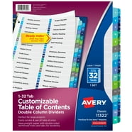 Avery Big Tab Printable Label Dividers, Easy Peel Labels, 5 Tabs, 4 ...