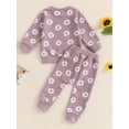 thumbnail image 5 of RSRZRCJ Toddler Baby Girl Fall Outfits Floral Print Long Sleeve Sweatshirts Long Pants 2Pcs Clothes Set, 5 of 8