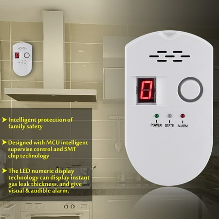 Gas Leakage Detector,Ymiko LCD LPG LNG Coal Natural Gas Leak Security Alarm Sensor Warning Detector,Natural Gas