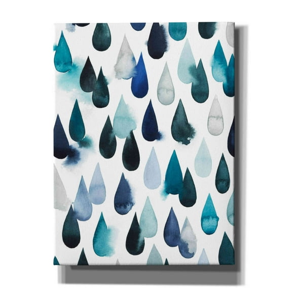 Epic Graffiti 'Water Drops I' by Grace Popp, Canvas Wall Art, 12"x16"