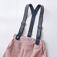thumbnail image 4 of Xudanell Baby Outfits Boy Cotton formal Suspenders Outfit with Bowtie Toddler Long Sleeve Baby Boy Wedding Clothes Pink 3-6 Months, 4 of 9
