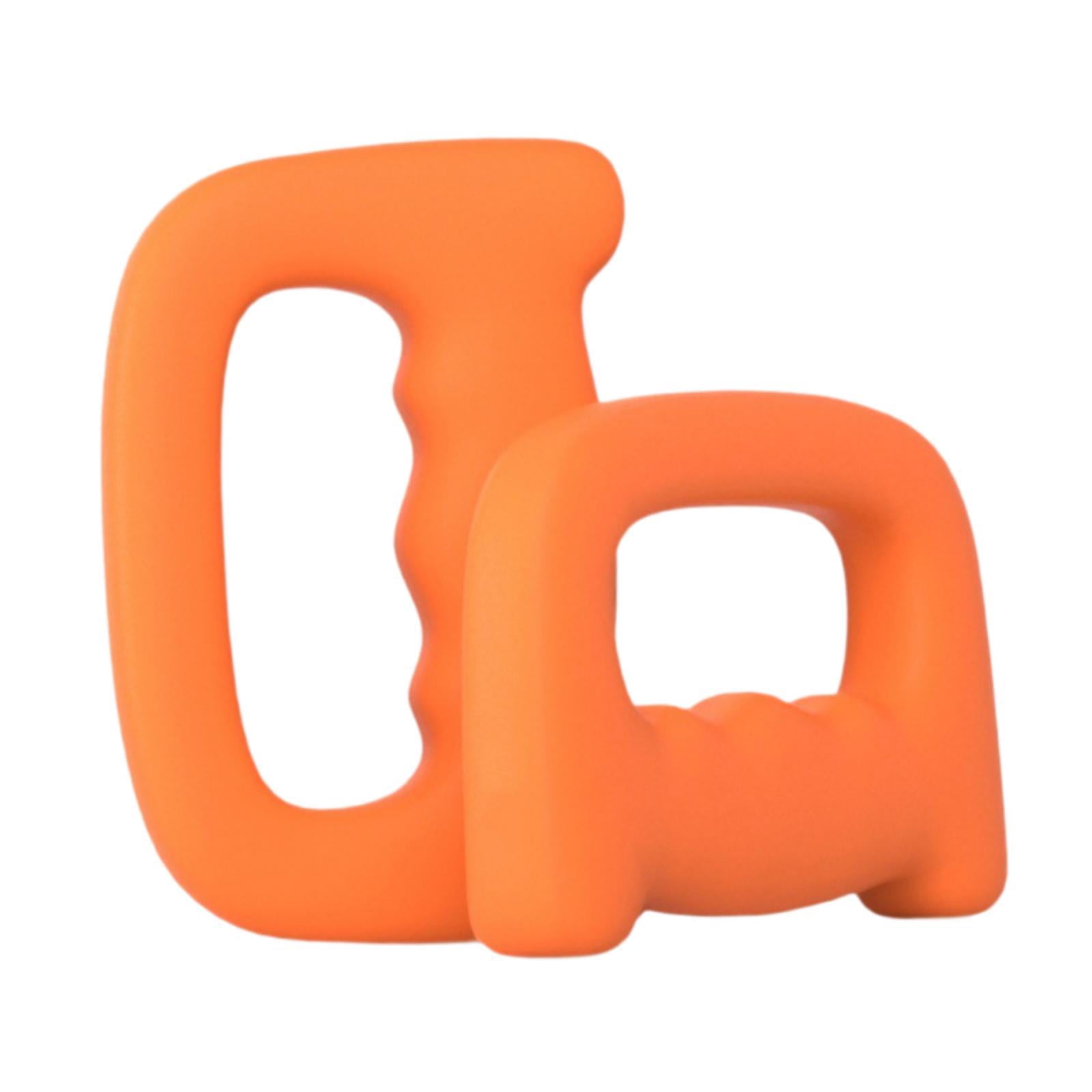 Dualoai 2Pcs Dumbbells Dumbbells Set Nonslip Ergonomic Hand Weights for Cardio Exercise Orange 1.5KG