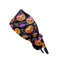 thumbnail image 3 of Kamentoy Women Halloween Print Scrub Cap Soft Elastic Breathable Adjustable Work Hat Hair Cover For Fall Holiday Party Headwear For Ladies, 3 of 6