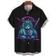 thumbnail image 4 of Camisas japonesas de gato bushido para hombres, ropa con estampado 3D, camisas hawaianas de playa, blusas de manga corta Y2K, ropa vintage, blusa con solapa, 4 of 5